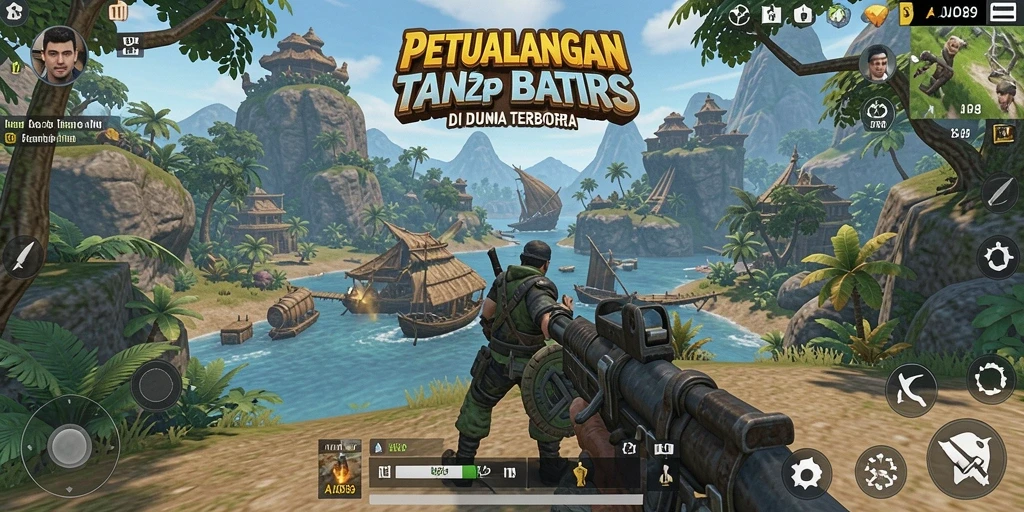 Tangkapan layar AJO89 menampilkan petualangan mendebarkan di dunia terbuka.