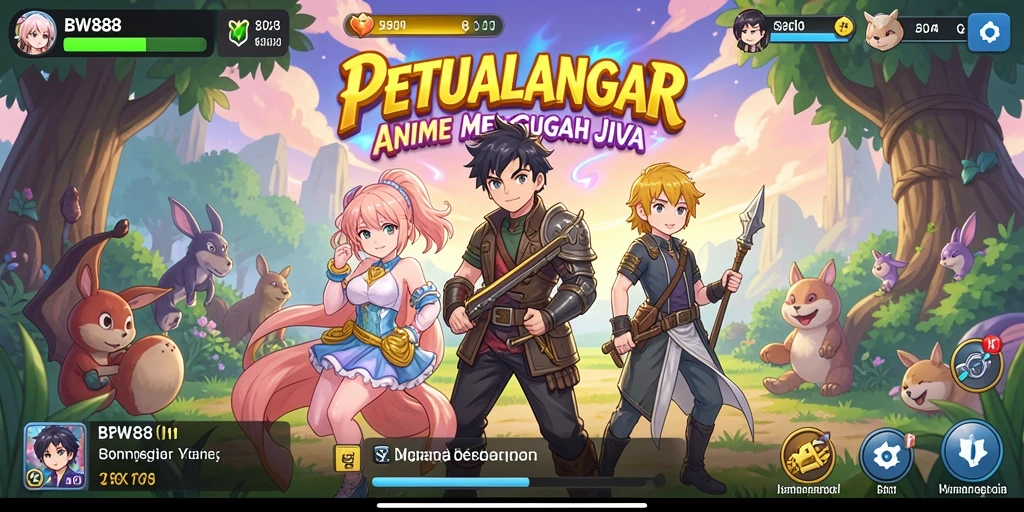 Tampilan gameplay BW888 yang memukau dengan karakter Anime yang beraksi.