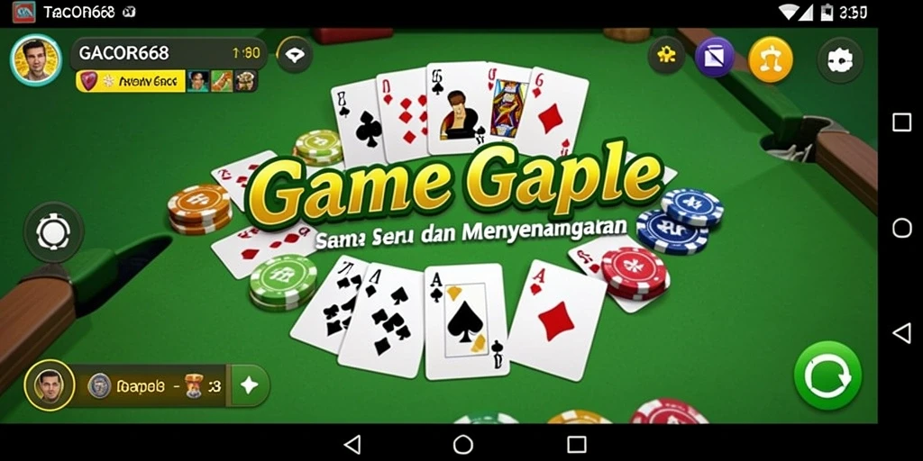 Tampilan gameplay Gaple yang seru di GACOR668.