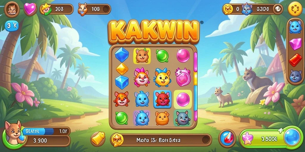 Tampilan gameplay KAKWIN yang seru dan penuh warna.
