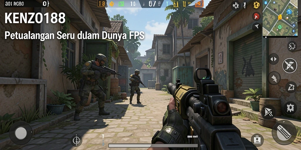 Screenshot gameplay KENZO188 yang menunjukkan pertempuran yang intens dan strategi yang mendebarkan.