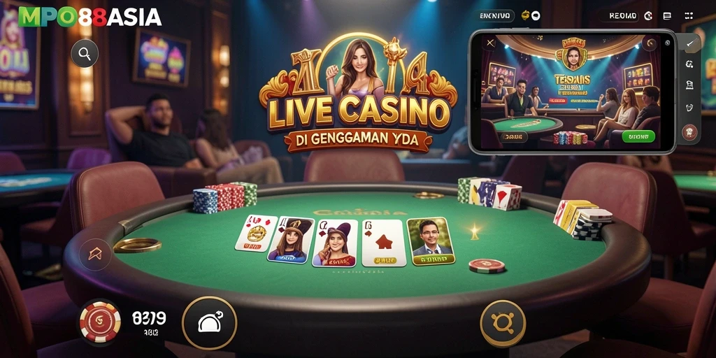 Tampilan gameplay Live Casino MPO88ASIA yang menegangkan dan interaktif.