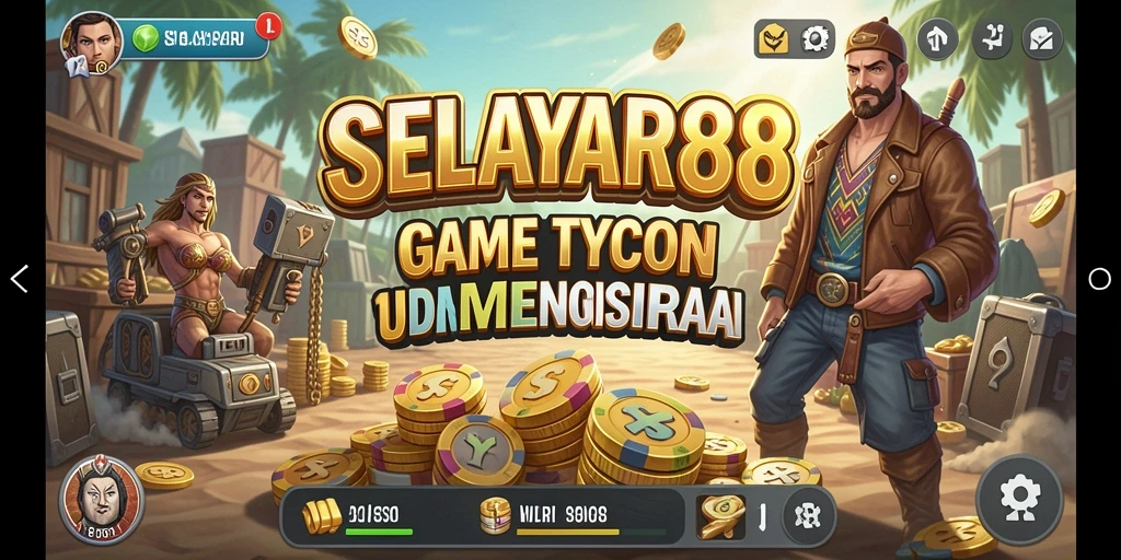 Tampilan gameplay menakjubkan dari SELAYAR88 dengan elemen tycoon.