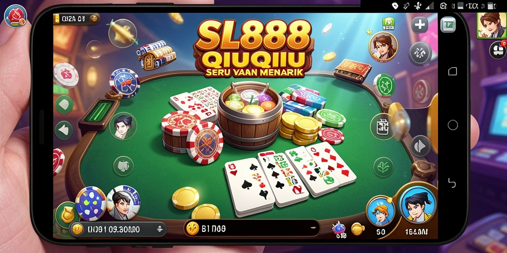 Screenshot gameplay SL888 menampilkan aksi seru saat bermain QiuQiu.
