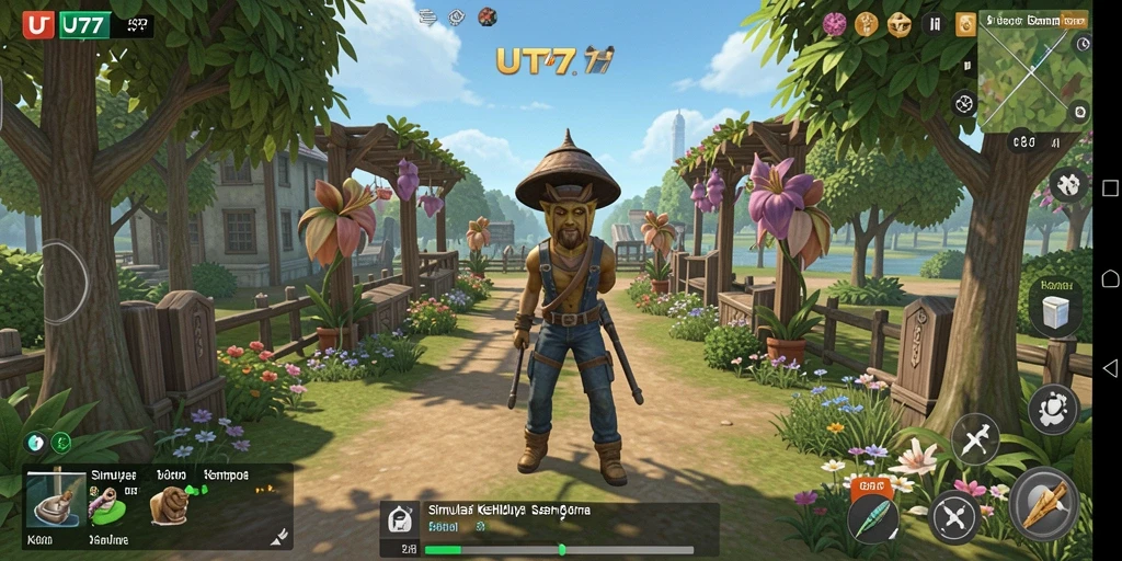 Gameplay UT77 yang menampilkan kehidupan sosial yang nyata dan interaksi karakter.