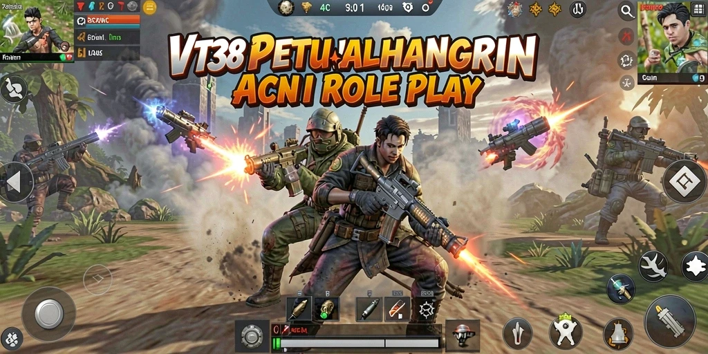 Tampilan aksi mendebarkan dalam gameplay ARPG VT38 yang penuh tantangan.